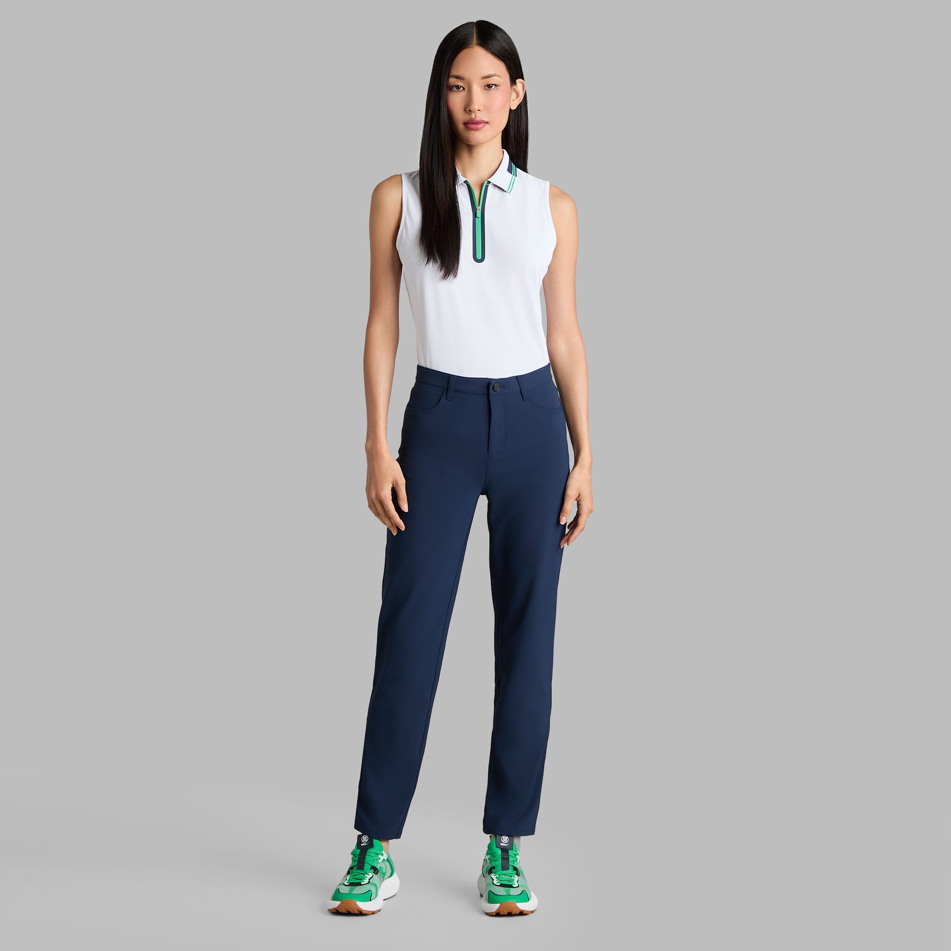 G/FORE CONTRAST TECH PIQUÉ SLEEVELESS POLO