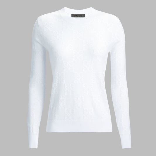 G/FORE POINTELLE G CREWNECK SWEATER