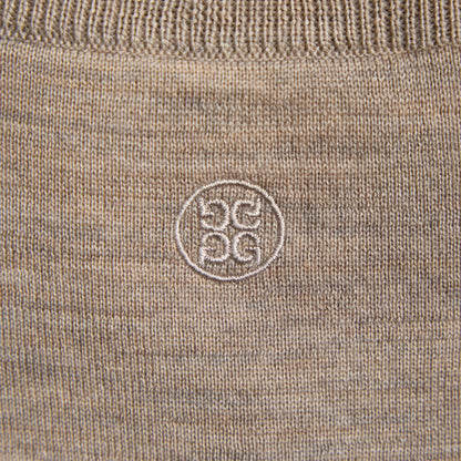 G/FORE MERINO WOOL COTTON PLAITED 1/4 ZIP SWEATER