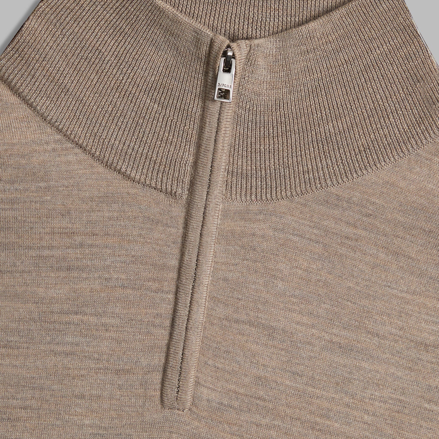 G/FORE MERINO WOOL COTTON PLAITED 1/4 ZIP SWEATER