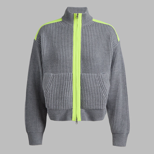 G/FORE FUNNEL NECK MERINO WOOL SWEATER JACKET