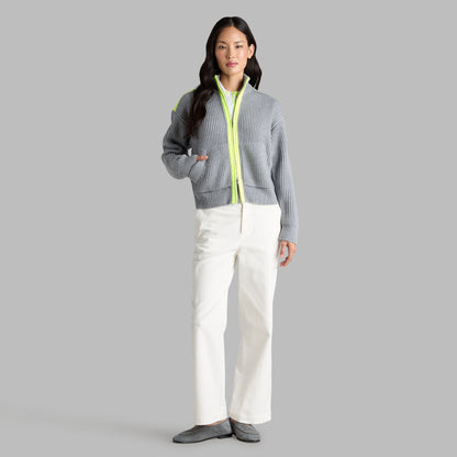 G/FORE FUNNEL NECK MERINO WOOL SWEATER JACKET