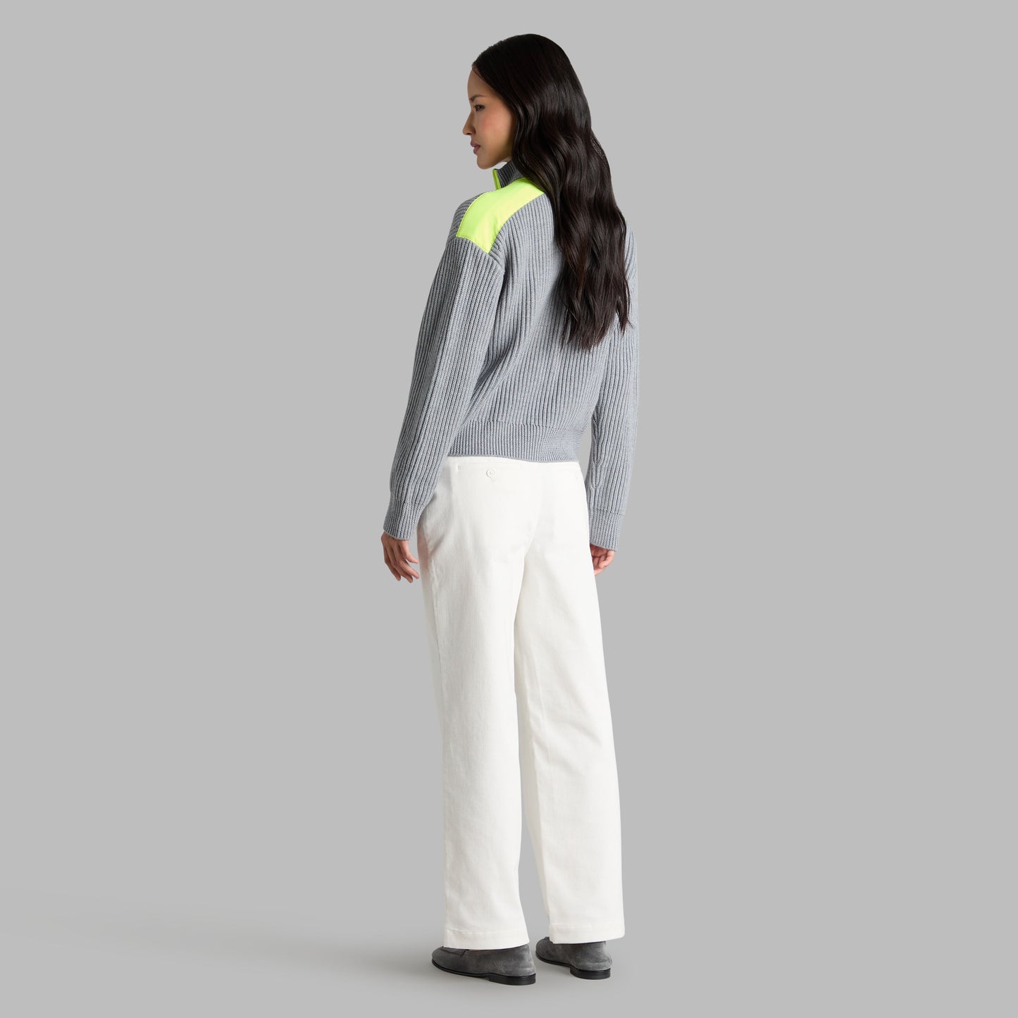 G/FORE FUNNEL NECK MERINO WOOL SWEATER JACKET