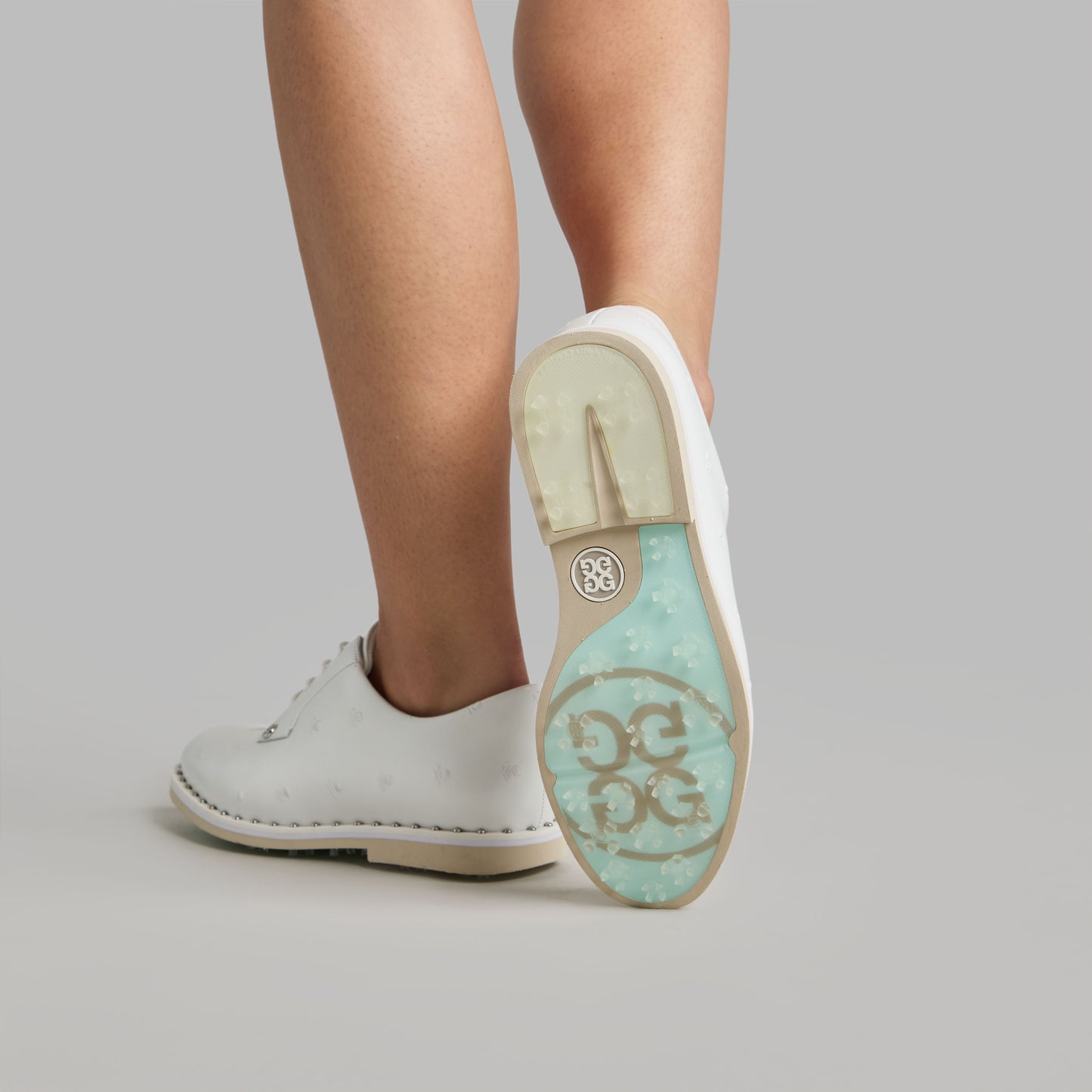 G/FORE GALLIVANTER STUDDED LEATHER SKULL & TEES GOLF SHOE