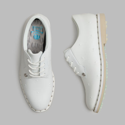 G/FORE GALLIVANTER STUDDED LEATHER SKULL & TEES GOLF SHOE