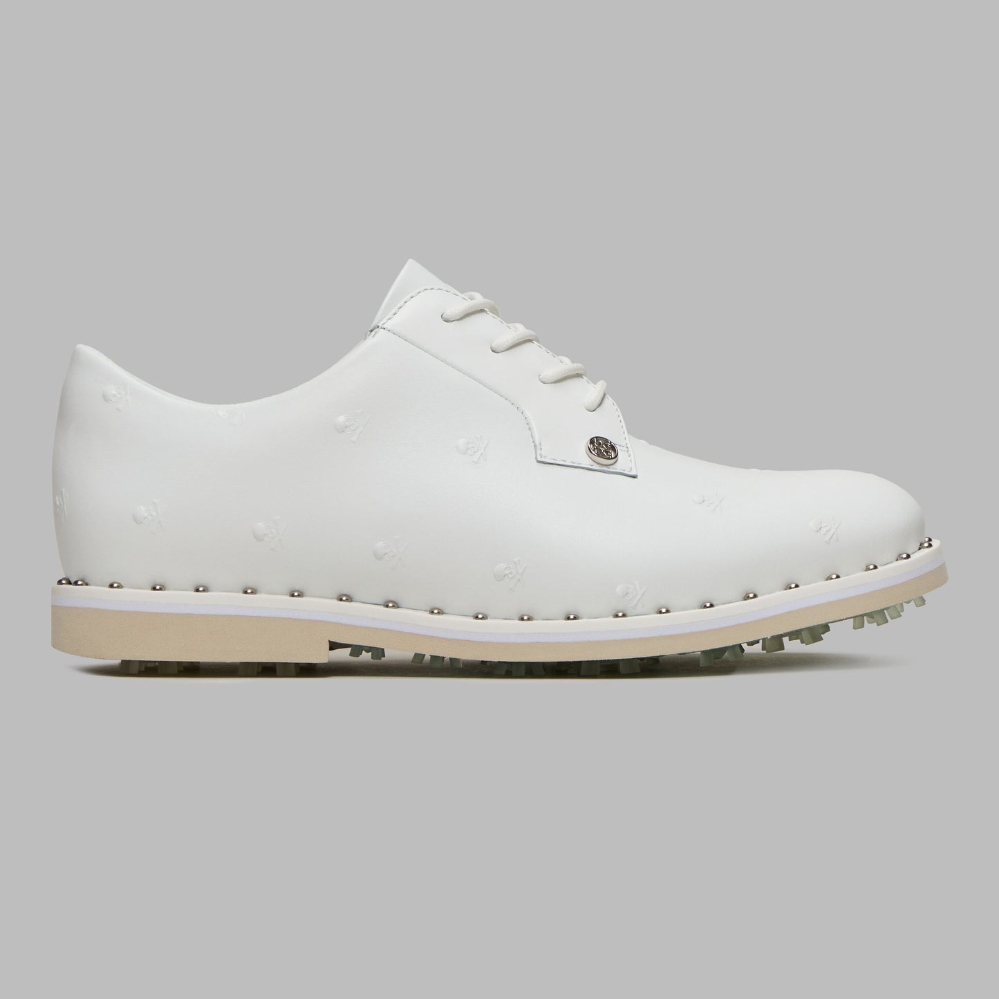 G/FORE GALLIVANTER STUDDED LEATHER SKULL & TEES GOLF SHOE