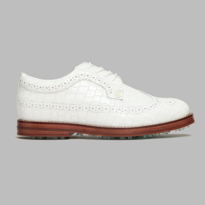 G/FORE LTD RELEASE GALLIVANTER CROC-EMBOSSED LEATHER LUXE SOLE GOLF SHOE
