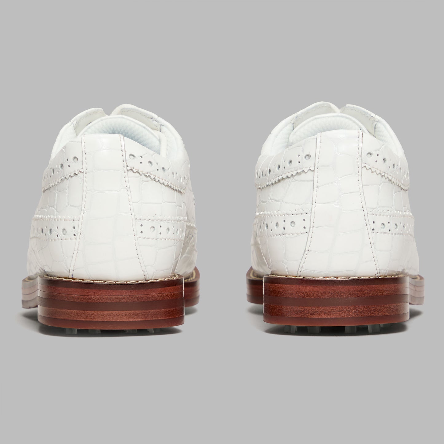 G/FORE LTD RELEASE GALLIVANTER CROC-EMBOSSED LEATHER LUXE SOLE GOLF SHOE