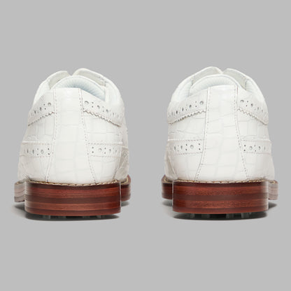 G/FORE LTD RELEASE GALLIVANTER CROC-EMBOSSED LEATHER LUXE SOLE GOLF SHOE
