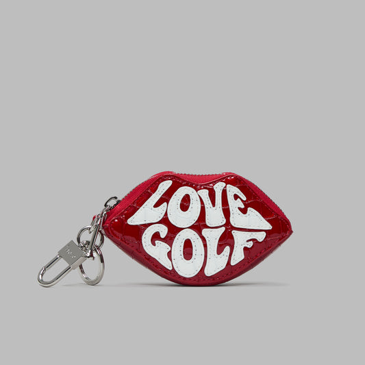 G/FORE LOVE G CROC-EMBOSSED LEATHER COIN PURSE KEYCHAIN