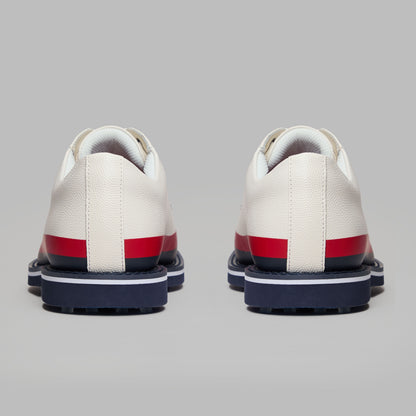 G/FORE GALLIVANTER TUXEDO STRIPE LEATHER GOLF SHOE
