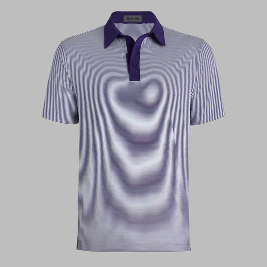 G/FORE FEEDER STRIPE FINE TECH JERSEY POLO