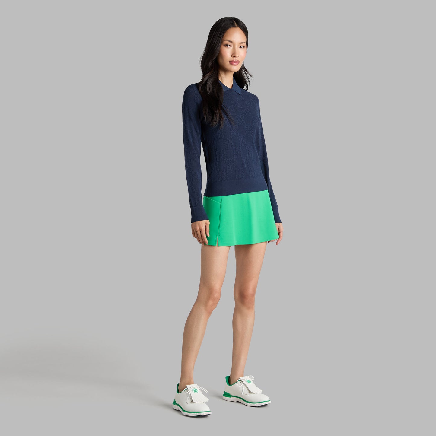 G/FORE POINTELLE G CREWNECK SWEATER